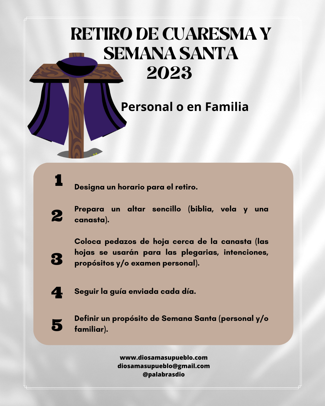 Retiro de Cuaresma y Semana Santa 2023 – CONVERSANDO CON DIOS